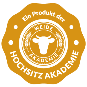 Hochsitz Akademie Trustbadge Produkt Weide Akademie golden